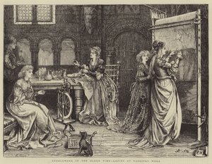Handwerk in de Oude Tijd, Dames aan het Tapijtwerk